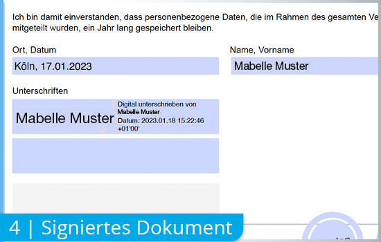Digitale Signatur mit Adobe Sign: 4 | mit fertigem Stempel